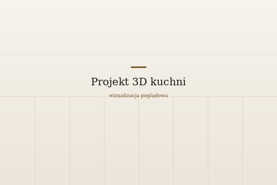Projekt 3D kuchni na wymiar na ekranie — wizualizacja